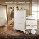 Sapateira Vertical Fina com 3 Portas