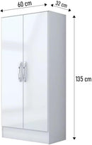 Armário Multiuso MDP - 2 Portas e 3 Prateleiras