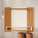 Painel Off White Ripado Com Gaveta - Para Tv 43