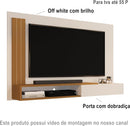Painel com Nichos Off White - Para TV até 55 Polegadas