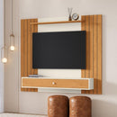 Painel Off White Ripado Com Gaveta - Para Tv 43