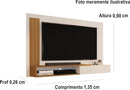Painel com Nichos Off White - Para TV até 55 Polegadas