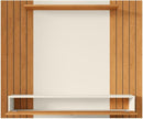 Painel Off White Ripado Com Gaveta - Para Tv 43