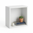 Cubo Organizador de Parede 2 Unidades - 25x25cm Branco Fosco